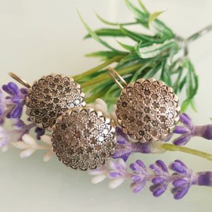 Orecchini con anello argento 925, gioielli italiani