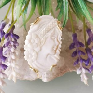 Anello  cammeo conchiglia sardonica , anello maxi argento 925 , gioielli italiani