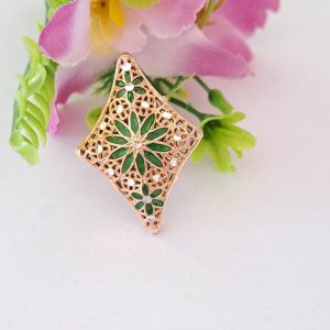 Anello argento 925 placcato oro lavorazione filigrana, gioielli italiani