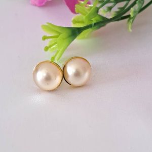 Orecchini perle bianche vintage e argento 925,  orecchini lobo, gioielli italiani