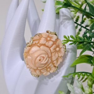 Anello cammeo conchiglia corniola, anello  maxi argento 925, gioielli italiani