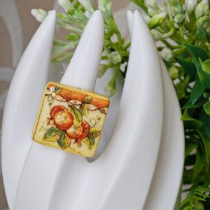 Anello ceramica Caltagirone, anello siciliano