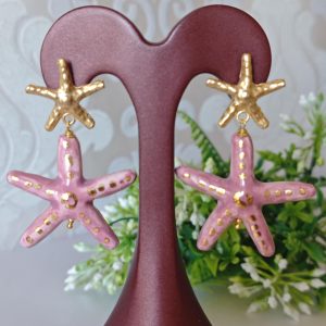 Orecchini stelle marine in ceramica di Caltagirone , orecchini siciliani