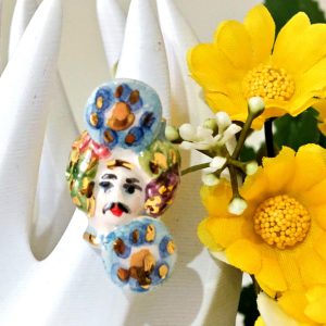 Anello ceramica Caltagirone, anello siciliano