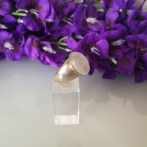 Anello pietra di Luna .Anello argento.