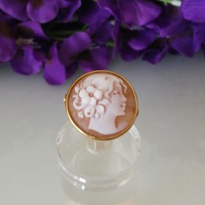 Anello con cammeo originale. Anello argento. Cammeo sardonico