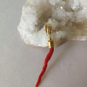 Rametto corallo rosso mediterraneo. Cornetto rosso portafortuna.Corallo vero.