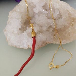 Collana corallo rosso naturale del mediterraneo. Collana ciondolo ramo rosso. Corallo vero. Collana argento.