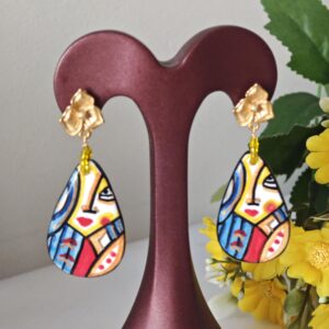 Orecchini goccia ceramica Caltagirone, orecchini siciliani